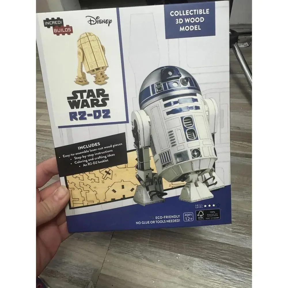 star‎ wars r2-d2 3d wood model kit incredibuilds loot crate exclusive diy puzzle